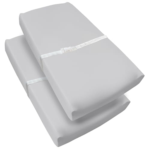 BreathableBaby Waterproof Cover, for 32 x 1681 x 41 cm Changing Pad, Gray 2-Pack