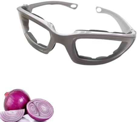 Honkenda Anti-tear Onion Goggles Tear Free Over Glasses for Men Women, Antisplash Onion Goggles for Chopping Eye Protection Protector Safety Goggles for Kitchen Cooking Splashing Oil (White)