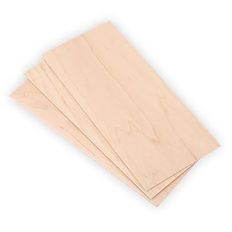 Generic Maple Wood Guitar Head Veneer Plate, Sturdy for Luthiers, Folk/Classic Guitar with Convenient Pack, Skill Development