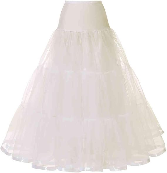 Women's Ankle Length Petticoats Long Plus Size Wedding Slips Crinoline Underskirt for Prom Evening Wedding Dress