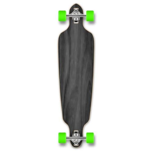 Yocaher Blank and Checker Complete Drop Through Skateboards Longboard wBlack Widow Premium 80A Grip Tape Aluminum Truck ABEC7 Bearing 70mm Skateboard Wheels
