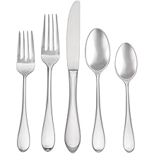 Gorham Silverware Set, Studio 45-Piece Flatware Set, Service For 8, Teardrop Handles, 18/10 Stainless Steel, Dishwasher Safe And Tarnish Resistant, Knives Spoons And Forks (Silver, 45 Piece)