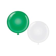 60 inch Giant Latex Balloons - Qty 2 - (1) Green (1) White