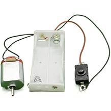 Vehicle Torque Electric Motor Mini Small Car with Switch and Battery Box, Small Electric 3v Dc Motor 130 Dc Motor Electric Fan Motors Permanent Magnet Dc 3v Science Electronics