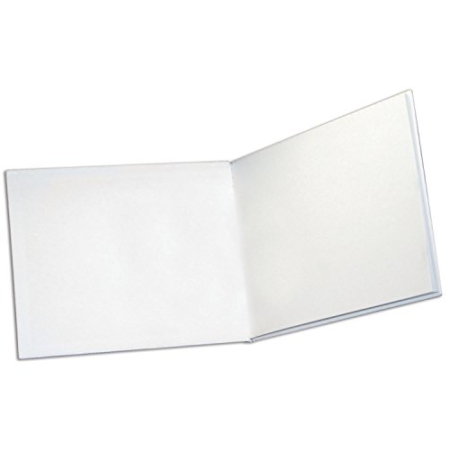 Ashley Landscape Hardcover Blank Pages Book, White, 8.5 x 11,10710