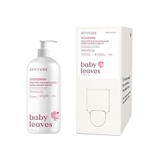 Bundle of ATTITUDE Baby Dish Soap, Plant-Based Dish Liquid, Extra Gentle on Sensitive Skin, Tough on Milk Residue & Grease on Bottles, Fragrance Free, 33.8 Fl Oz + Bulk Refill 67.6 Fl Oz