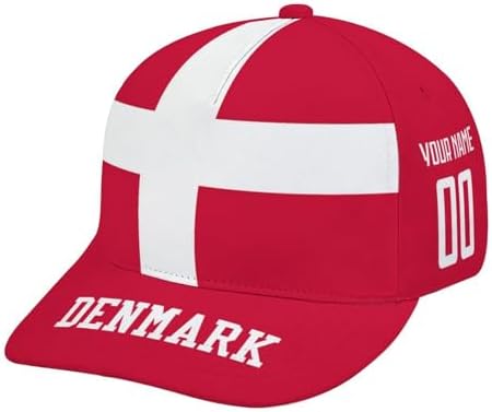 Custom Baseball CapHat Fashion National Soccer Team Flag Design Personalized Number Name for Men Women Youth Soccer Fan Gift