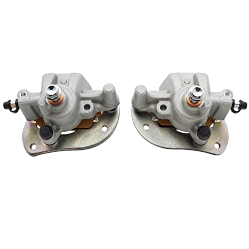 M MATI Rear Left & Right Brake Caliper for Yamaha ATV Grizzly 550 YFM550 2009-2014 Grizzly 700 YFM700 2007-2020 with Pads 3B4-2580V-11-00 3B4-2580W-11-00