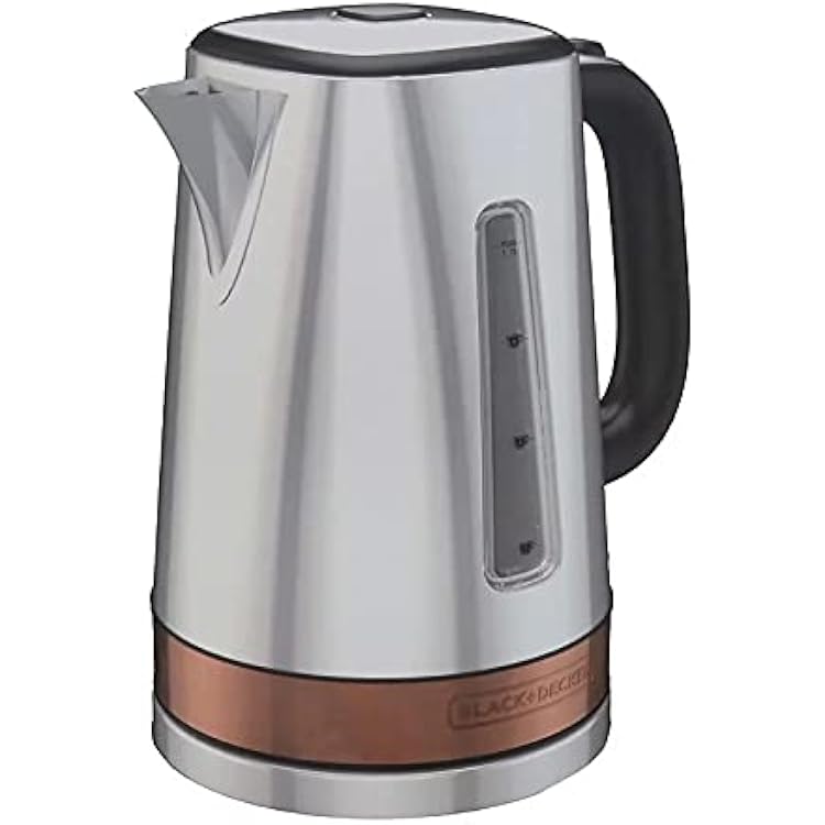 BLACKDECKER KE3100C 1.7L Rapid Boil Stainless Steel Electric Cordless Kettle