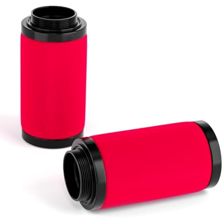 2PCS Red 0.01 Micron Precision Filter Cartridge, 1.46 x 2.95 for Filter Replacement Kit for Industrial 3 and 4 Water Treatment Systems