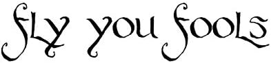 16.5CM*3.8CM Fun FLY YOU FOOLS Car-styling Decal Vinyl Black Silver Car Sticker C15-3179 - (Color Name: Black)