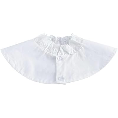 White Ruffle Collar Button Up Fake Choker Detachable for Women Retro Shirt and Dress