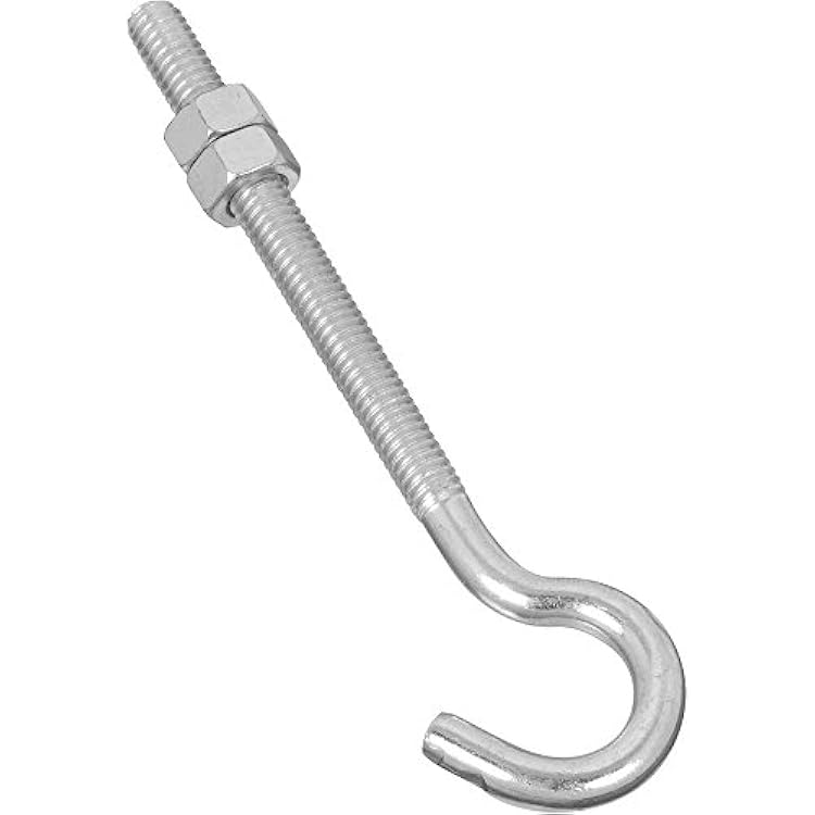 National Hardware N221-689 2162BC Hook Bolt Zinc plated, 516 x 5