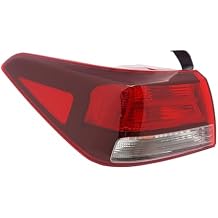 Tail light Assembly For 2018-2023 Kia Rio Halogen Outer Tail light Brake Lamp 92401H9100, 92402H9100 Direct Replacement Left Driver & Right Passager Side Assembly (LH)