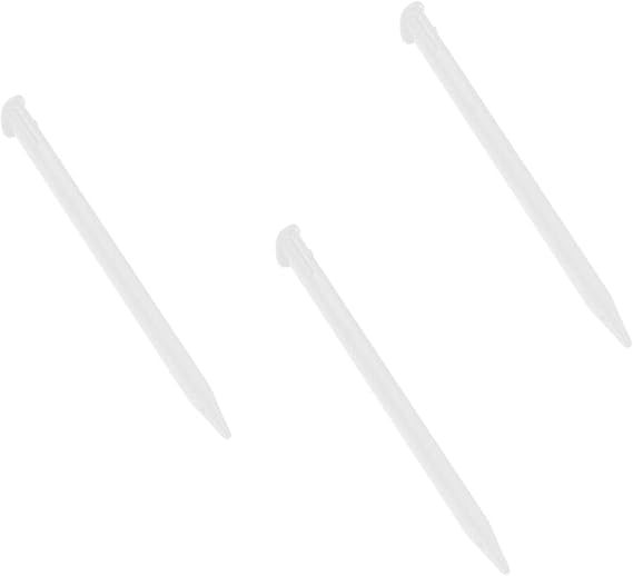 3 Pcs Plastic Replacement Touch Screen Stylus Pen, Compatible with Nintendo New 3DS XL, New 3DS LL (White)