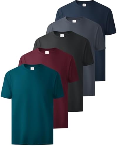 Little Beauty T Shirts for Men Cotton Crew Neck Short Sleeve T-Shirts Breathable & Moisture Wicking Tee Multipack