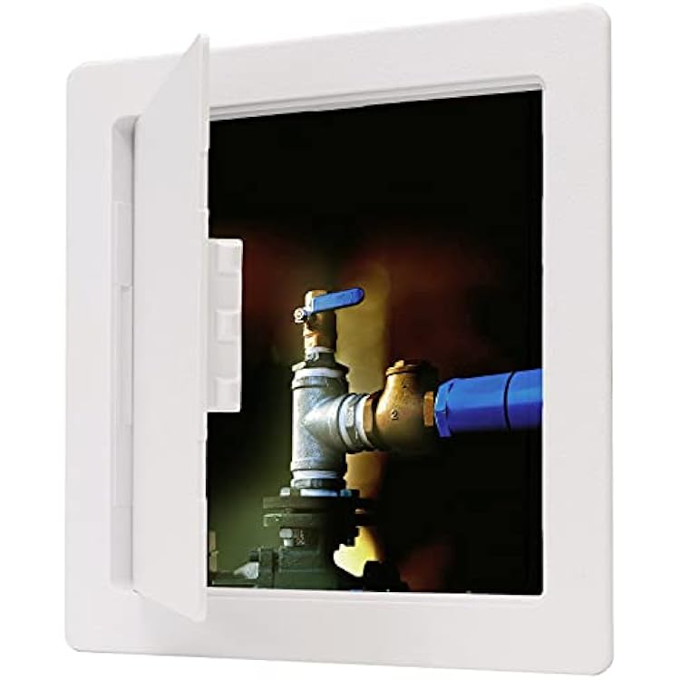 Access Door 6 X 9 Plastic Access Panel RemoveableReversable Door with Frame for Concealed WallCeiling Application - [Outer Dimensions: 7 Width X 10 Height]
