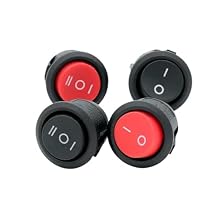 Switch 3 Pin 2 Rocker 220V 220 Transfer Power 230V Dc 5V 12V 24V Small 10A Rocket Black Red Swich Swicht Swith Svitch Way Gear(Black 2 Positions,1pc)