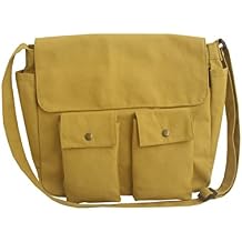 Eshow Men's Crossbody Shoulder Bag, Vintage Canvas Messenger Bag, Casual Sling Bag Retro Side Satchel for Men Women Travel Purses