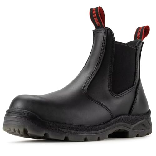 SUREWAY Mens Slip On Work Boots for Men,Upgraded SlipWater Resistant,Electric Hazard,Fire Station Mechanic Work BootsShoes