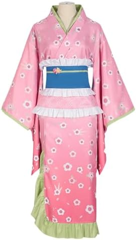 CR ROLECOS Shinobu Kocho Cosplay Swimsuit Womens Anime Kimono Cardigan Cover Up Bikini Swimwear
