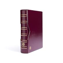 LIGHTHOUSE - Vario Classic Binder - 4-Ring Binder with Padded Leatherette Cover and Slipcase for up to 50 Sheets - Red