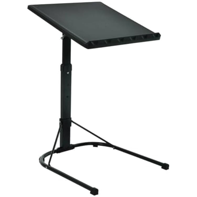 Azuma Folding Laptop Table Black with Adjustable Height and Tilt Angle Portable Gaming Computer Desk Tablet Stand Tray Bedside Sofa Armchair Crafting Jigsaw