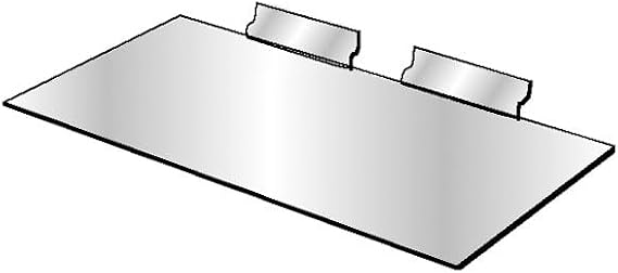 Prolinemax 4 Pc Slatwall 12'' x 6'' Flat Styrene Clear Shoe Shelf Acrylic Display Fixture