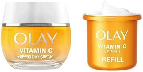 Bundle of Olay Vitamin C Face Moisturiser Day Cream SPF 30 50ml + Olay Vitamin C Face Moisturiser Day Cream SPF 30 REFILL 50ml