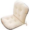 Chair Cushions,Kitchen Chair Pad with Ties,Anti-Slip Soft Comfortable Office Chair Cushion Seat Cushion with Back Support,Indoor Rocking Chair Cushion for Dining Room,Home,Office Beige