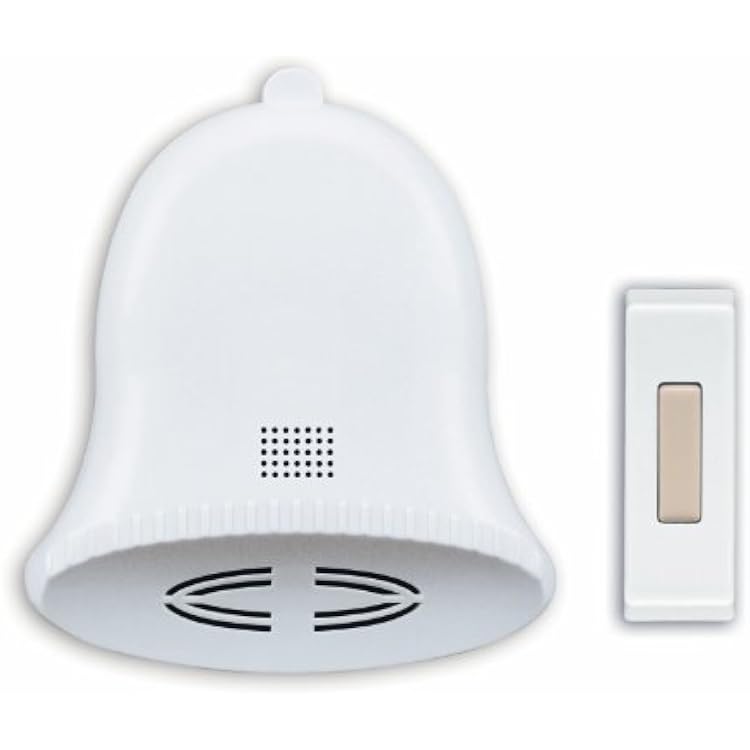 HeathZenith SL-6504 Wireless Battery-Operated Door Chime Kit with Three Holiday Tunes, White