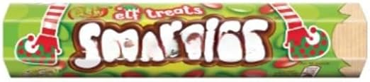 Elf Treats Milk Chocolate Giant Tube 120g (Pack of 6) Tasty Treat Delicious Perfect For Sharing With Friends And Family