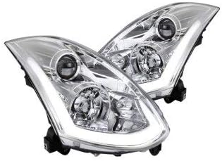 Sequential Signal Projector Headlight In Chrome Bezel And Clear Lens Made For And Compatible With G35 2003-2007