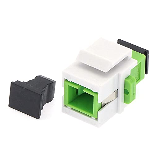 Keystone Jack SCAPC Singlemode Simplex Green, 10 Pack