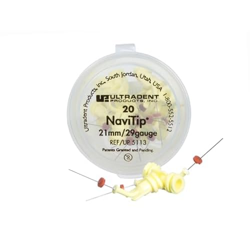 Ultradent 5113 NaviTip Irrigator Tips 21 mm 29 Gauge Yellow 20Pk