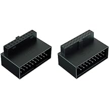 USB 3.0 90 Degree Adapter, 19/20 Pin Up & Down Male to Female Extension L Turn Right Angle Socket, USB 3 Header 90 Degree Extension Adapter