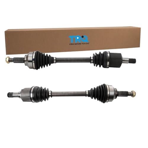 TRQ Front Driver and Passenger Side CV Axle Assembly Set 2 Piece Compatible with 2002-2008 Jaguar X-Type