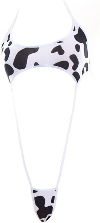 Women's Sexy Cow Cosplay Bikini Cute and Adorable Anime-Style Lingerie One-Piece Swimsuit