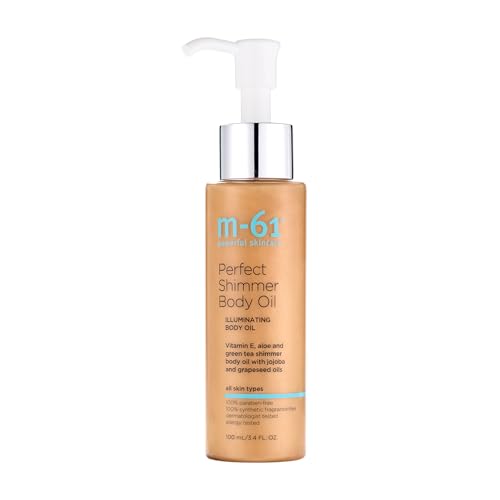 m-61 Perfect Shimmer Body Oil | Moisturizing Body Oil With Subtle Shimmer For Velvety-Smooth Skin. Formulated With Vitamin E, Jojoba, and Aloe. For All Skin Types - 3.4 Fl Oz