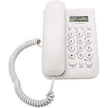 Corded Phone with Caller ID Display, Home Hotel Wired Desktop Phone Office Landline Telephone, Retro Classical Telephone Landline, Big, DTMF Dual System(White)