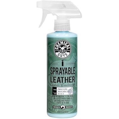 Chemical Guys Sprayable Leather Cleaner and Conditioner in One - Cleans, Conditions, and Protects Leather, Vinyl, Faux & More, Safe for Cars, Furniture & Apparel - 16 oz
