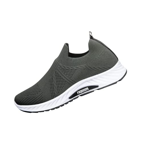 BORAMAX Mens Slip on Walking Shoes Ultra Light Breathable Non Slip Running Shoes Casual Fashion Sneakers Mesh Workout Sports