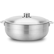 Alpine Cuisine 11-Quart Nonstick Aluminum Caldero Pot with Lid | Easy Clean & Heavy-Duty Cookware for Large Family Meals