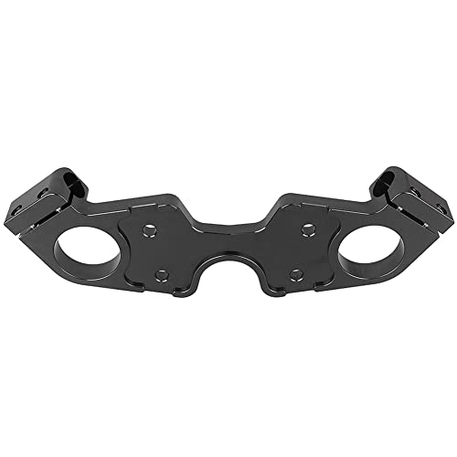 FSFY Black Motor Triple Tree Top Clamp, Fork Lowering Front Triple Tree Upper Top Clamp Yoke CNC Aluminum Fit for Suzuki GSXR 1300 Hayabusa 1999-2020