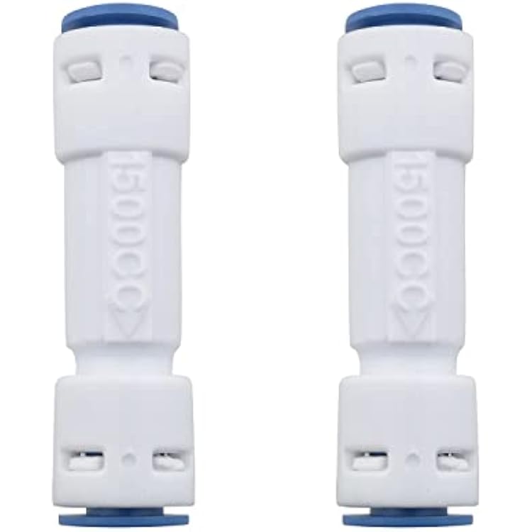 DGZZI 1500CC Flow Restrictor 2PCS 14 1500CC Flow Restrictors with Quick Connect for RO Reverse Osmosis