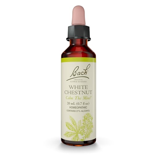 Bach Original Flower Remedies, White Chestnut - Calm The Mind - Natural Homeopathic Flower Essence for Emotional Balance - Vegan, Gluten Free, Sugar Free - 20mL Dropper