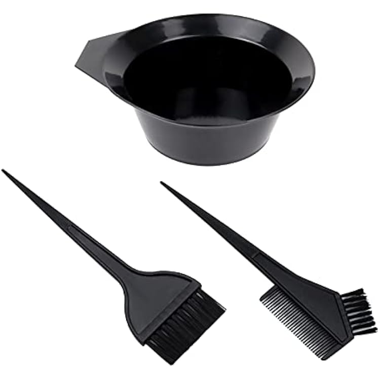 1st Choice Hair Dye Color Brush and Bowl Set, Tint Comb for Hair Tint Dying Coloring Applicator, 2 brushesMixing Bowl ...