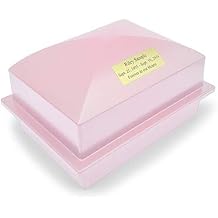 Urn Vault for Underground Burial | Holds Adult Human Ashes and Cremation Urns for Cemetery and Ground Burials | Made in The USA (Regent, Pink with Nameplate)