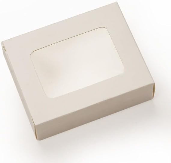 100ea - 3-1/2 X 2-3/4 X 1-1/8 White Soap Box W/Window