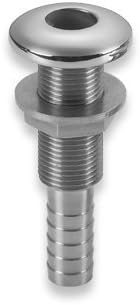 316 Stainless Steel Thru Hull fits 5/8" Hose